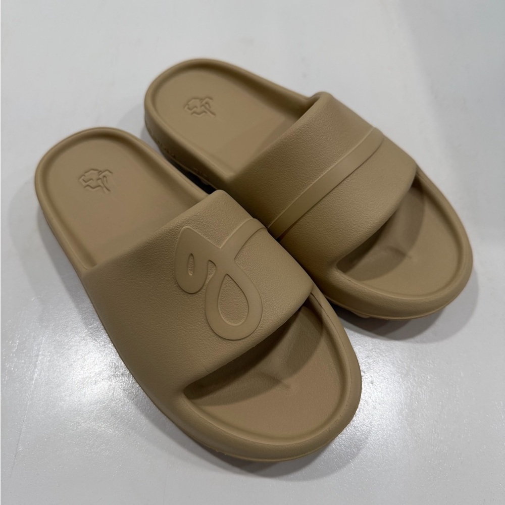Geiger Tan Slide Sandals